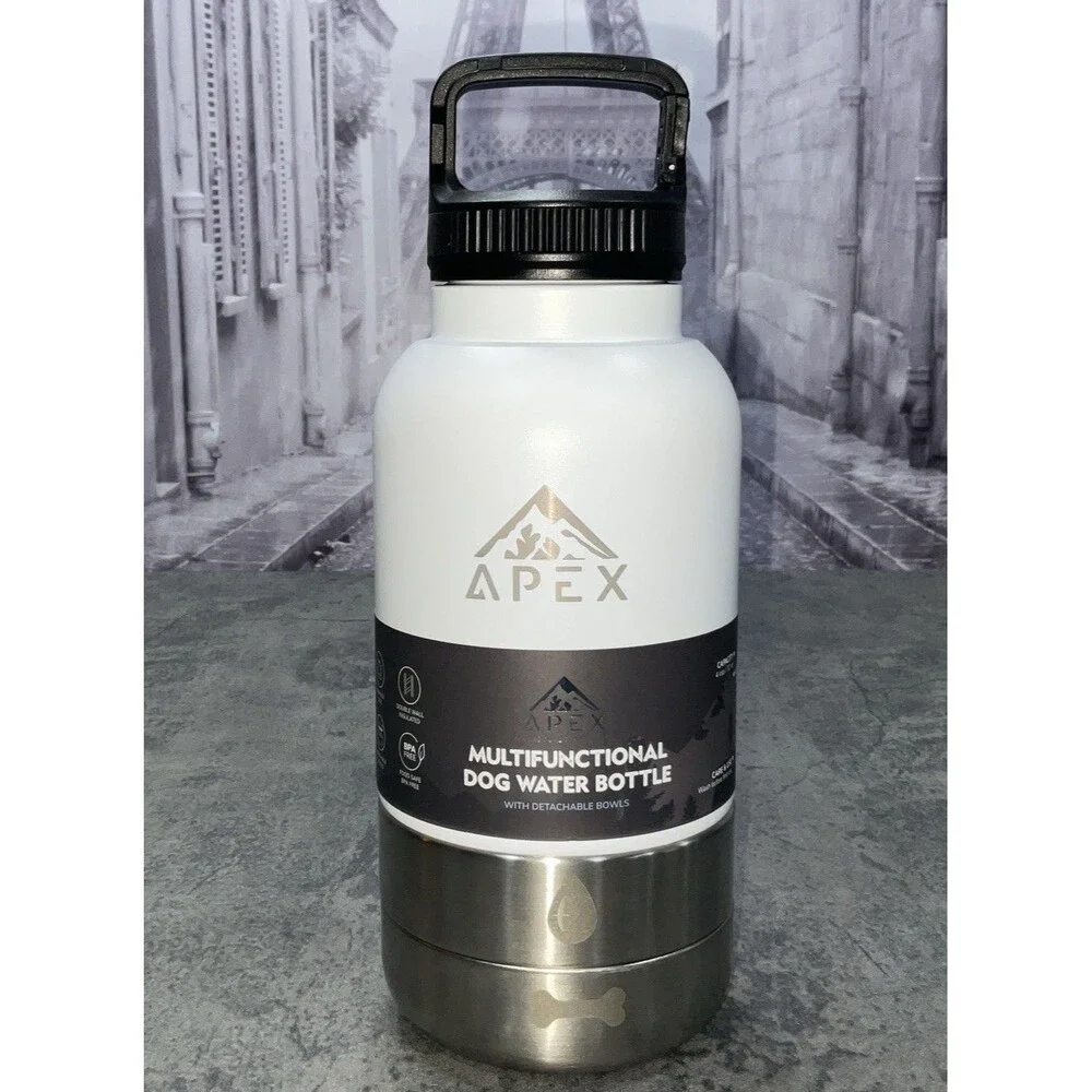 Apex Multifunctional Dogs Water Bottle With Detachable Bowls 32 Oz